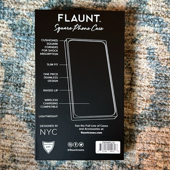 🆕Flaunt iPhone 14Pro Square Case Blue Denim.  Brand New - Picture 3 of 3